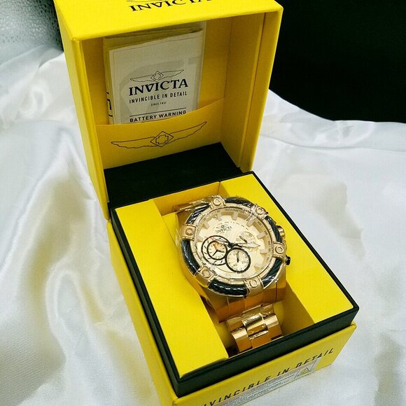 Invicta Bolt 25515 Men’s 52 mm Gold Stainless Steel Watch – New Open Box Quartz - Picture 2 of 13